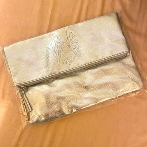 Silver Metallic Anniversary Angel Clutch Purse